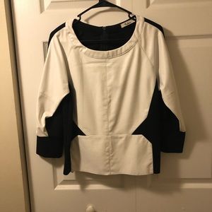 White and black sweater